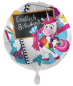 Preview: Folienballon - Einhorn mit Schultüte - ø 43cm